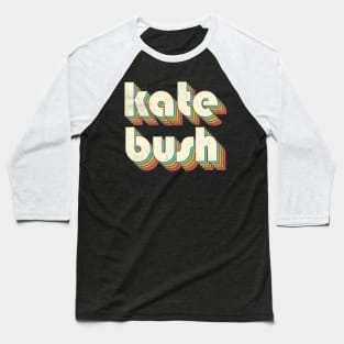 Retro Vintage Rainbow Kate Letters Distressed Style Baseball T-Shirt